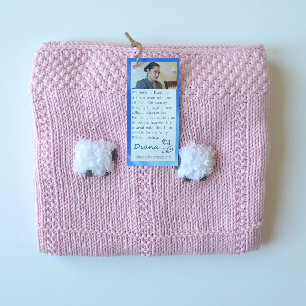 Light pink baby blanket
