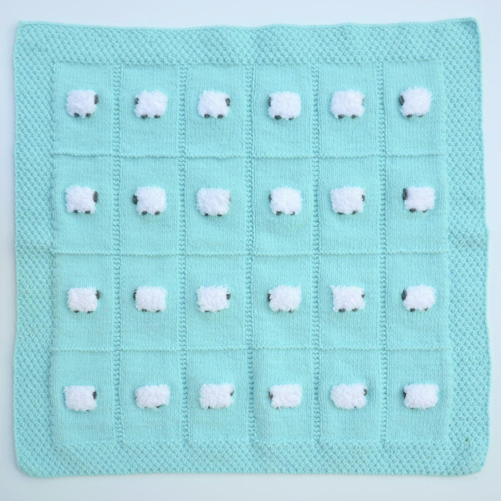 Ice blue baby blanket