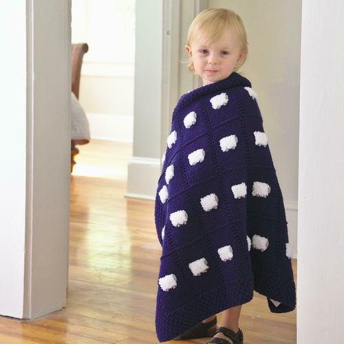 Cotton Blend Navy Blanket
