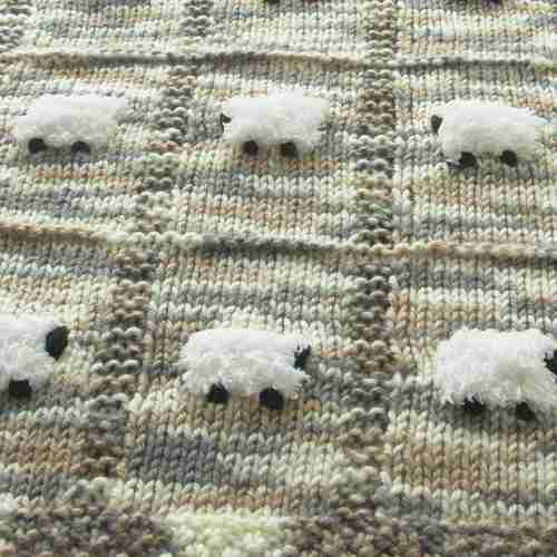 Cream knitted best sale baby blanket