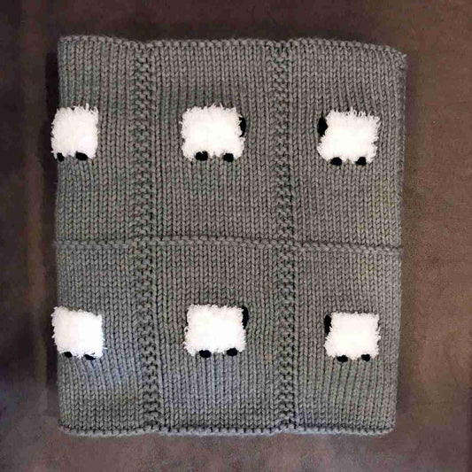 Dark gray comfort chunky baby blanket