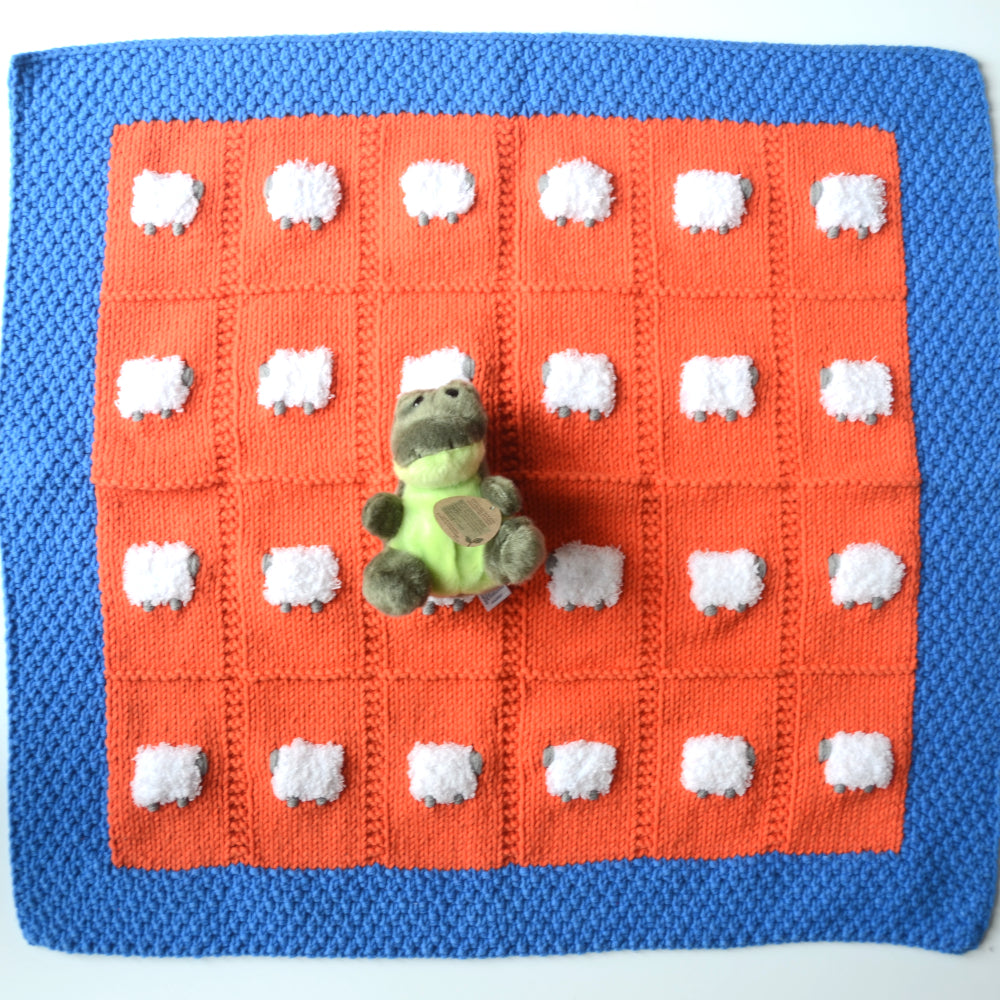BabyGator UF blanket - solid orange center with a blue border