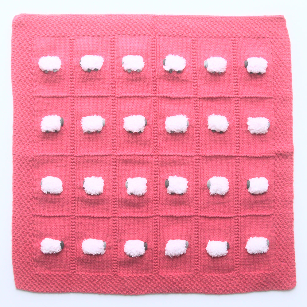 Coral pink baby blanket