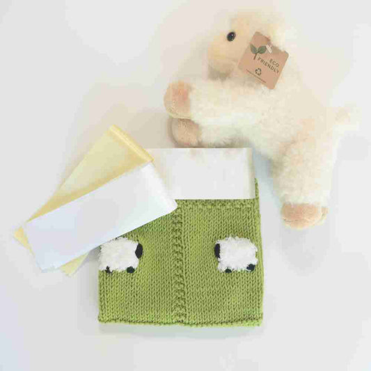 Green baby lovey