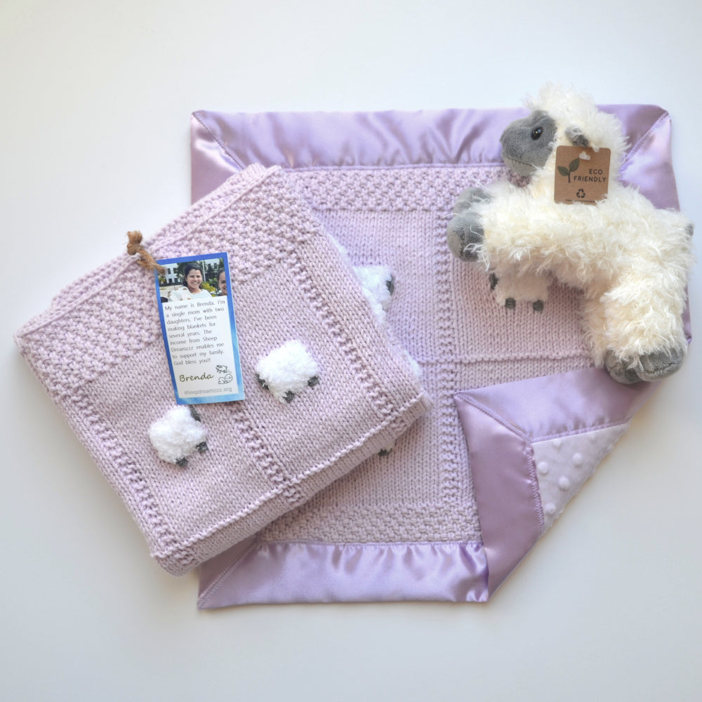 Lavender baby blanket gift set