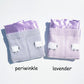 Luxe Ultrasoft periwinkle and lavender side-by-side comparison