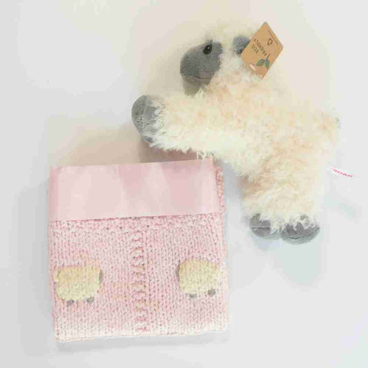 Pink organic baby lovey