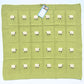 Tea green baby blanket, square, with 24 sheep. All made from cotton.